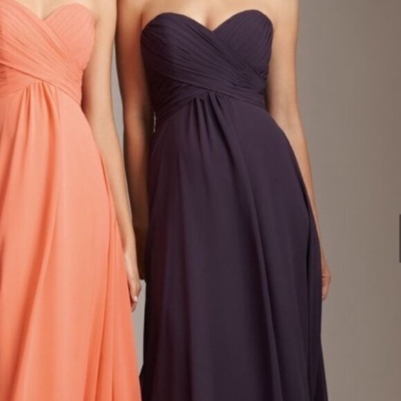 Allure Bridals Strapless Gown - Purple Bridesmaid Prom Dress - Picture 2 of 8